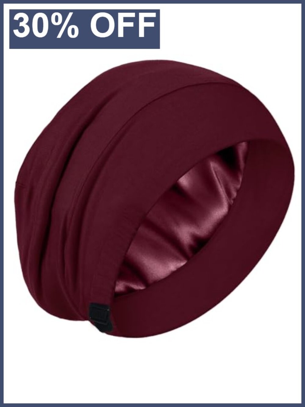 100% Mulberry Silk Lined Sleep Cap Bonnet for Sleeping Women Adjustable